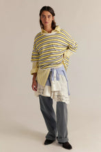 Load image into Gallery viewer, Free People We The Free Clean Rugby Tee/Yellow Combo