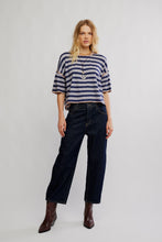 Load image into Gallery viewer, Free People We The Free Clean Rugby Tee/Navy Combo