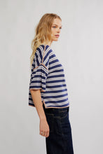 Load image into Gallery viewer, Free People We The Free Clean Rugby Tee/Navy Combo