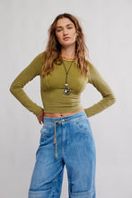 Load image into Gallery viewer, Free People We The Free Protagonist Tee/Green Moss