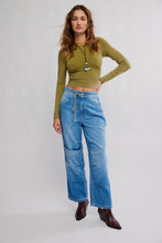 Load image into Gallery viewer, Free People We The Free Protagonist Tee/Green Moss