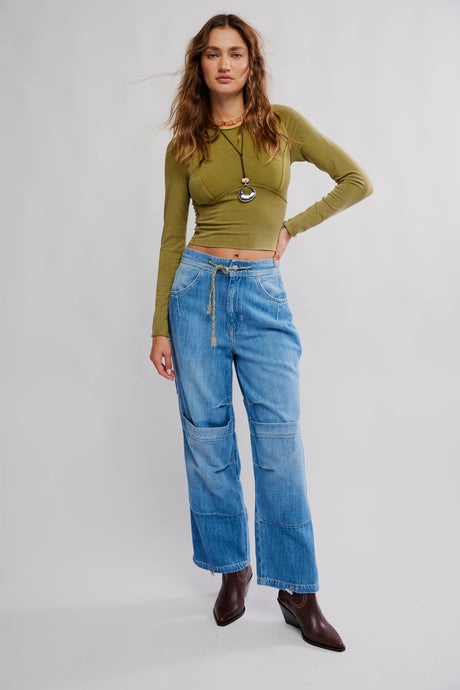 Free People We The Free Protagonist Tee/Green Moss