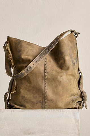 Free People We The Free Dallas Distressed Leather Bag/Sandblast Khaki