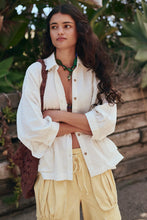 Load image into Gallery viewer, Free People Just Like Me Seersucker Shirt/Coconut Milk