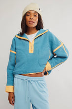 Load image into Gallery viewer, Free People Mountain High Half Zip Fleece/ Celestial Blue