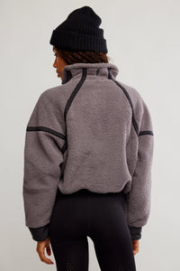 Free People Mountain High Half Zip Fleece/Gunmetal Combo