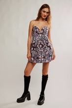 Load image into Gallery viewer, Free People Floreo Mini Dress/Grey Combo