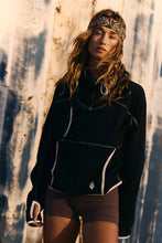 Load image into Gallery viewer, Free People Care FP On The Run Lightweight Pullover/Black