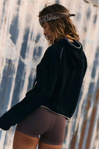 Free People Care FP On The Run Lightweight Pullover/Black