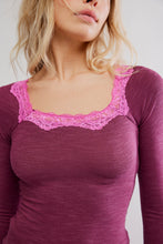 Load image into Gallery viewer, Free People Oh My Darling Long Sleeve/Rhodendron Combo