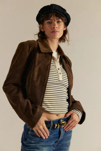 Free People We The Free River Vegan Jacket/Double Espresso