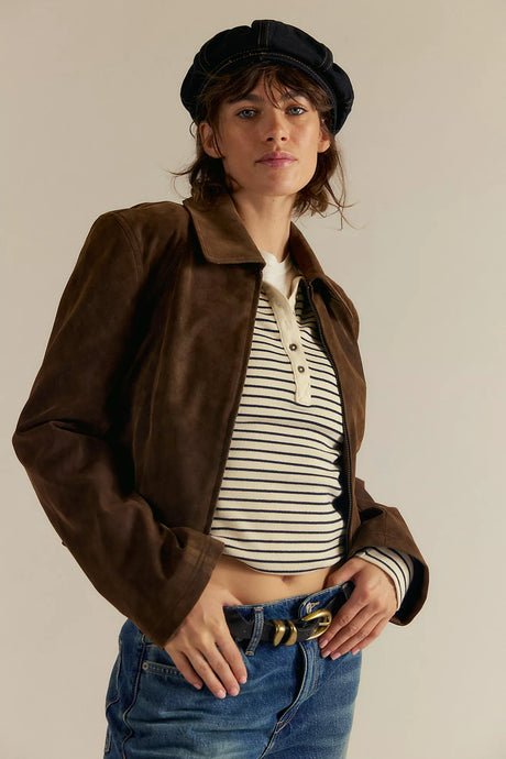 Free People We The Free River Vegan Jacket/Double Espresso