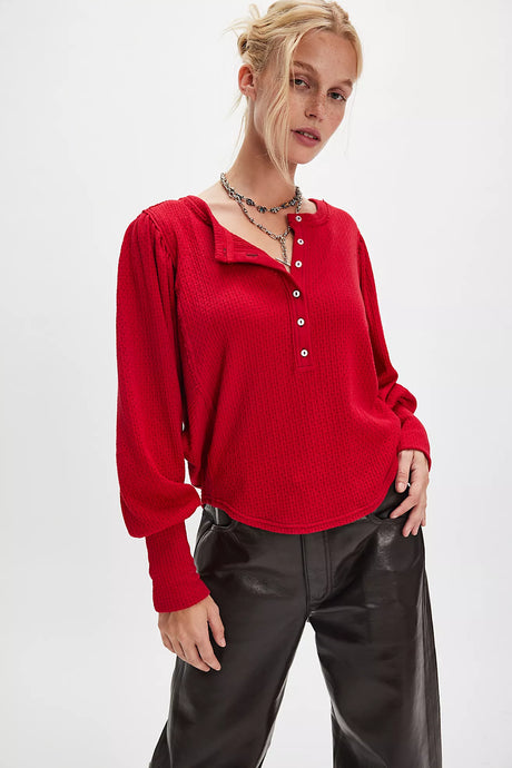 Free People We The Free Quinn Knit Thermal/Salsa