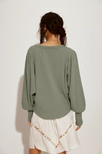 Load image into Gallery viewer, Free People We The Free Quinn Knit Thermal/Jade Ash