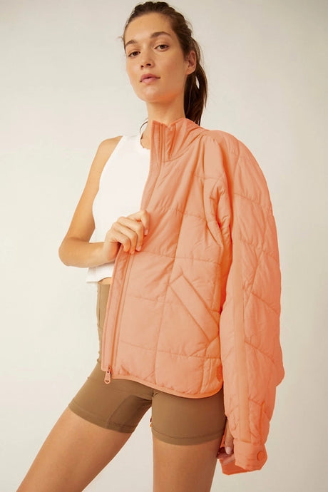 Free People Pippa Packable Puffer Jacket/Frosted Peach
