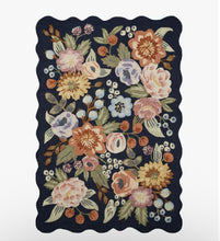 Load image into Gallery viewer, Rifle Paper X Loloi Vintage Blossoms Wool-Hooked Rug/Navy