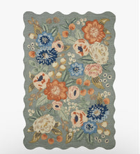 Load image into Gallery viewer, Rifle Paper X Loloi Vintage Blossoms Wool-Hooked Rug/Sage
