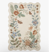 Load image into Gallery viewer, Rifle Paper Silhouette Collection Strawberry Fields Wool-Hooked Rug/Cream