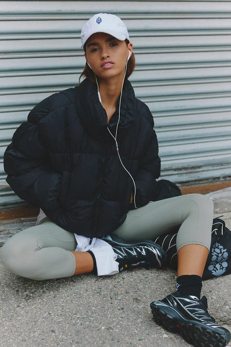 Free People In A Bubble Puffer Jacket/Black