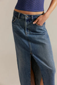 Free People We The Free Nothing Better Denim Maxi Skirt/Little Things