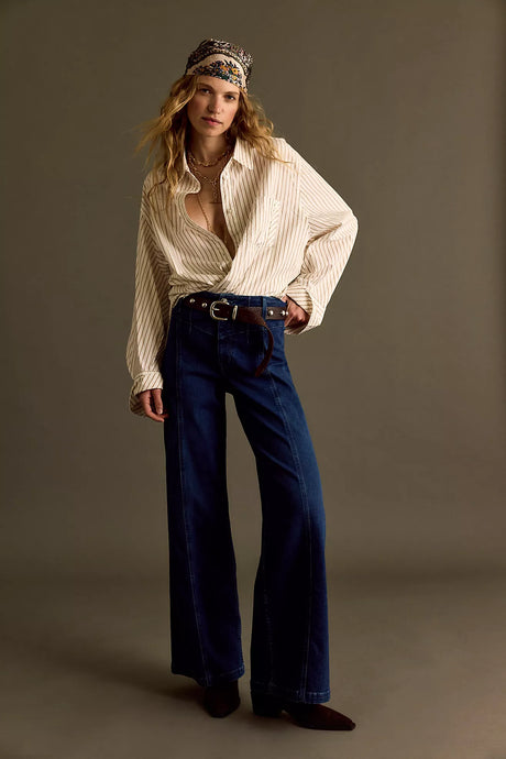 Free People We The Free Libre Wide-Leg Jeans/Lock and Key