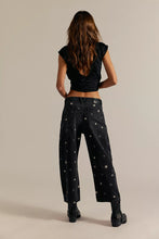 Load image into Gallery viewer, Free People We The Free Deep Trance Shine Embroidered Dropped Boyfriend Jeans/Starry Night