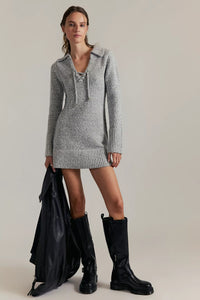 Free People Milena Mini Dress/Grey Heather Combo