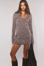 Load image into Gallery viewer, Free People Milena Mini Dress/Chocolate Grape Combo