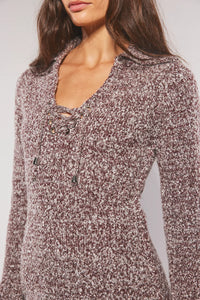 Free People Milena Mini Dress/Chocolate Grape Combo
