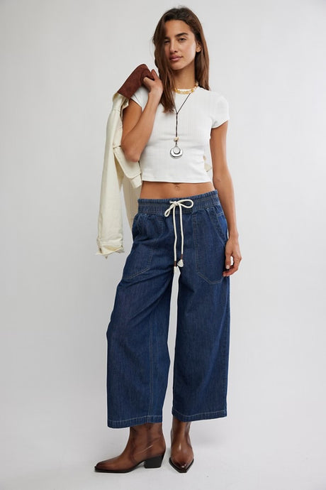Free People We The Free Easy Peasy Pull-On Jeans/Cruise Control