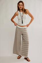 Load image into Gallery viewer, Free People Allyson Striped Pants/Olive Stone Combo