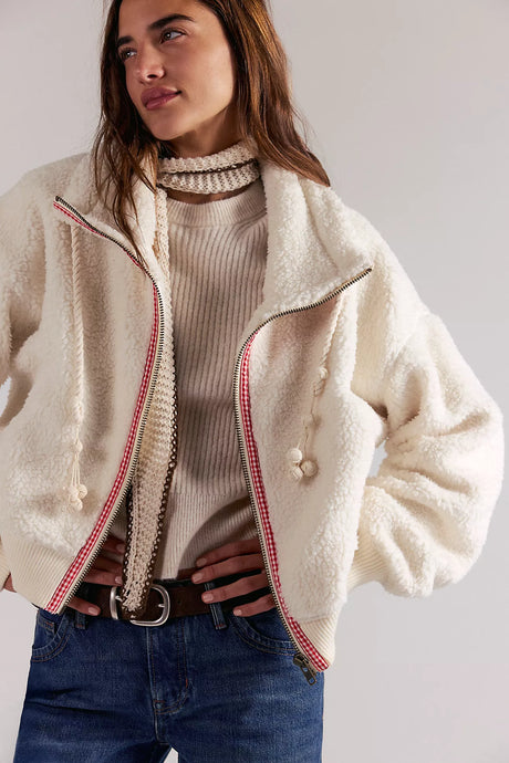 Free People Alpine Sherpa Jacket/White Swan