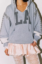 Load image into Gallery viewer, Free People We The Free Midnight Sparkle Hoodie/Heather Grey