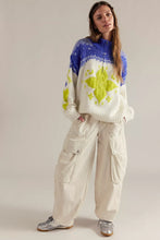 Load image into Gallery viewer, Free People Mythical Knit Sweater/Blue and Yellow Combo