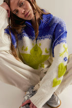 Load image into Gallery viewer, Free People Mythical Knit Sweater/Blue and Yellow Combo