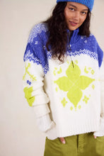 Load image into Gallery viewer, Free People Mythical Knit Sweater/Blue and Yellow Combo