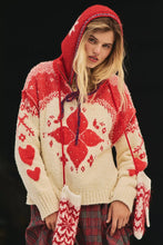 Load image into Gallery viewer, Free People Mythical Knit Sweater/Vanilla Scarlet Combo