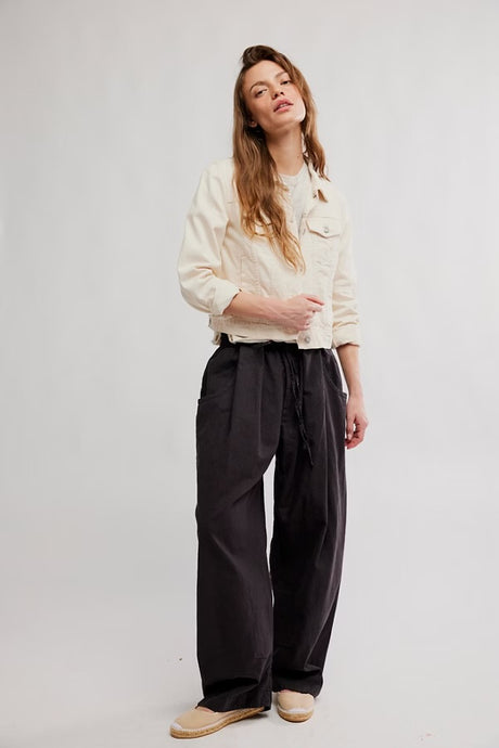 Free People Chambers Laid Back Pull on Pants/Black