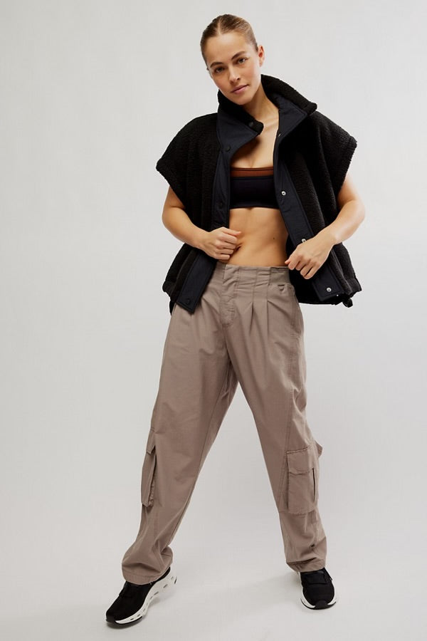 Free People Scout It Out Fleece Vest/Black