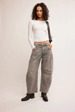 Load image into Gallery viewer, Free People Good Luck Mid Rise Barrel/Falcon Grey