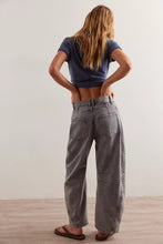 Load image into Gallery viewer, Free People Good Luck Mid Rise Barrel/Falcon Grey