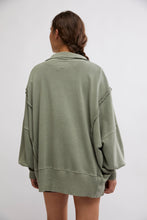 Load image into Gallery viewer, Free People We The Free Camden Henley Sweatshirt/Laurel Oak