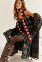 Load image into Gallery viewer, Free People Freya Plaid Midi Dress Kelly Green Combo