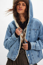 Load image into Gallery viewer, Free People We The Free Asher Cozy Denim Jacket/Snowdrift Wash