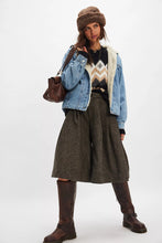Load image into Gallery viewer, Free People We The Free Asher Cozy Denim Jacket/Snowdrift Wash