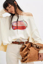 Load image into Gallery viewer, Free People  We The Free Graphic Camden Pullover/Sardine Combo