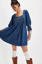 Load image into Gallery viewer, Free People Sonora Denim Mini Dress /Midnight Rinse