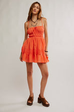 Load image into Gallery viewer, Free People Taking Sides Mini Dress/Fusion Coral