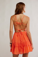 Load image into Gallery viewer, Free People Taking Sides Mini Dress/Fusion Coral