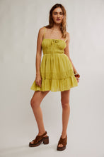 Load image into Gallery viewer, Free People Taking Sides Mini Dress/Silent Lime
